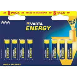 BATTERIA MINISTILO AAA LR03 ENERGY MEGAPACK 8PZ 15V VARTA