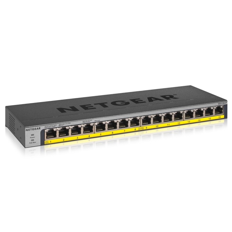 SWITCH RETE 16 PORTE 101001000 GS116LP-100EUS POE