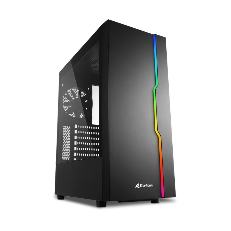 CASE GAMING RGB SLIDER BLACK ATX VETRO TEMPERATO - NERO - NO ALIMENTATORE
