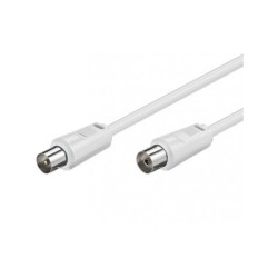 CAVO ANTENNA TV SPINA PRESA MASCHIOFEMMINA IEC 75 OHM - 2 MT 928W BIANCO