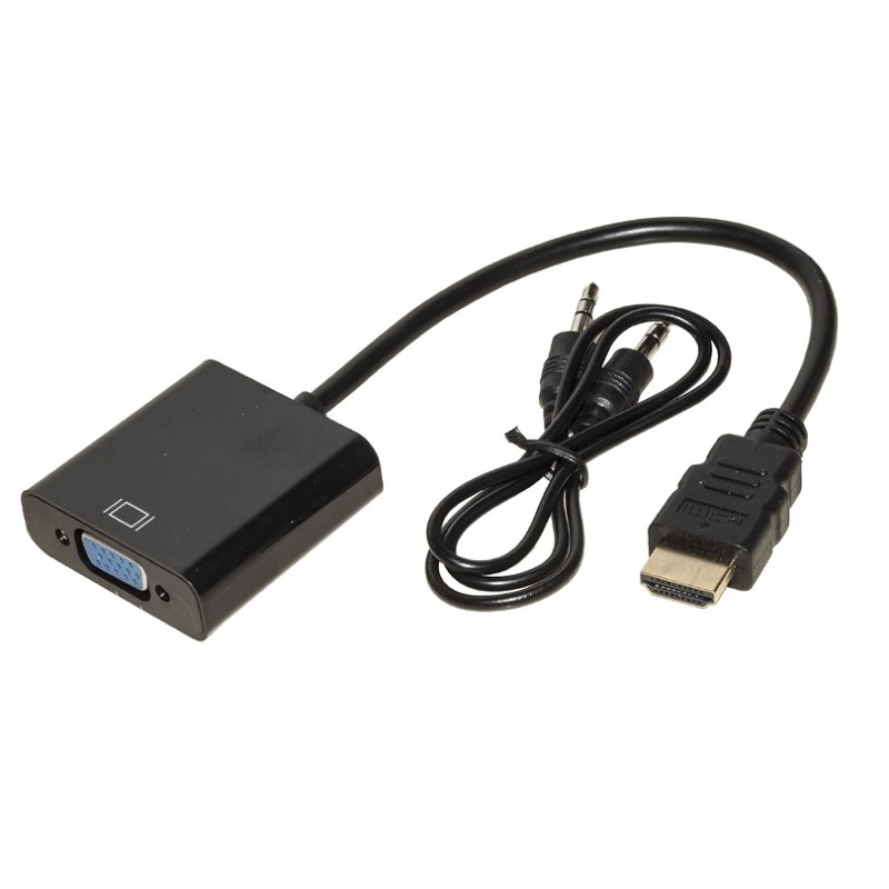 ADATTATORE HDMI A VGA E AUDIO LKADAT10