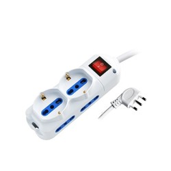 MULTIPRESA 6POS BIPASSO + BIPASSOSCHUKO SPINA16A + INTERR PEM2512-W3