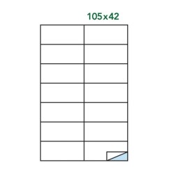 ETICHETTE AUTOADESIVE CARTA ADESIVA A4 105X42 100FF 42NIKO20