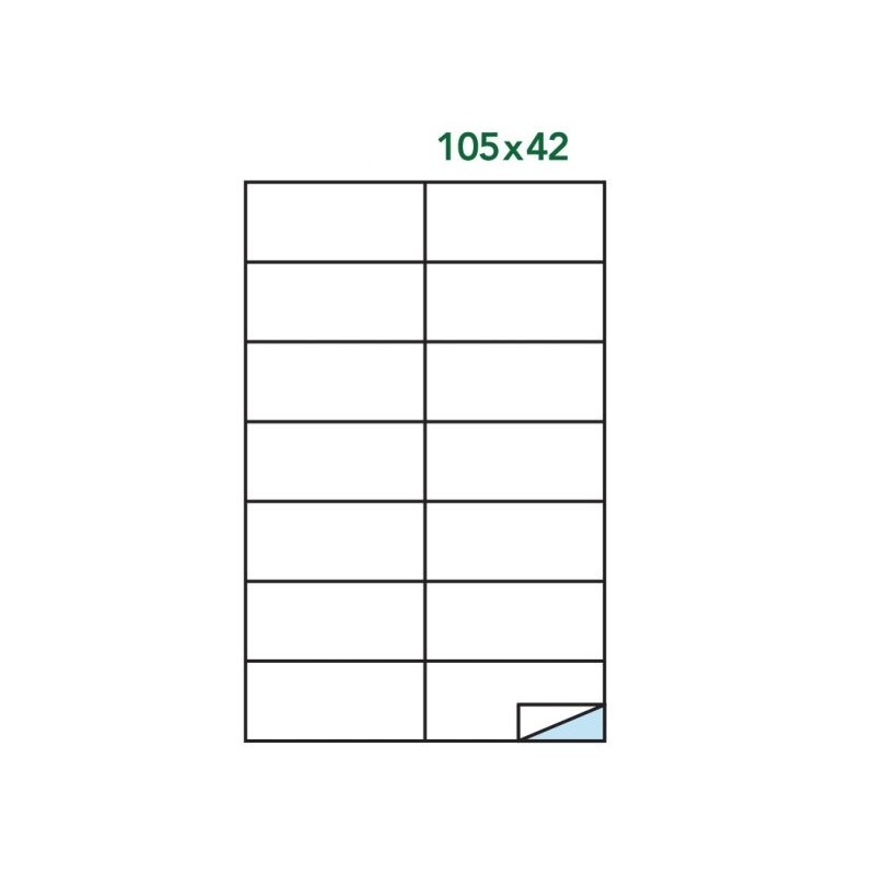 ETICHETTE AUTOADESIVE CARTA ADESIVA A4 105X42 100FF 42NIKO20