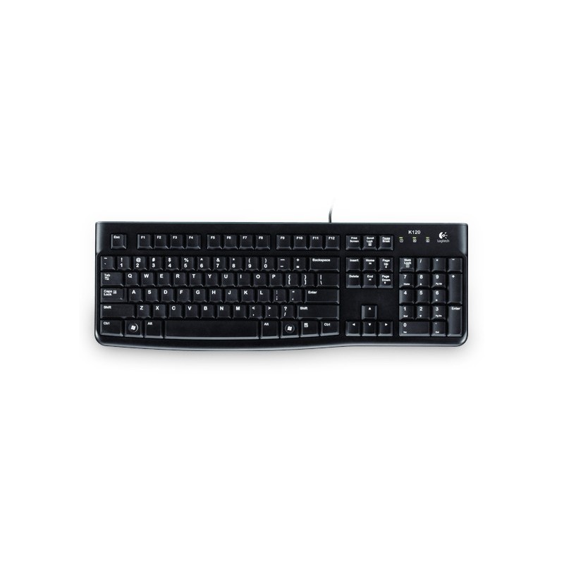 TASTIERA K120 LOG OEM BLACK USB SLIM