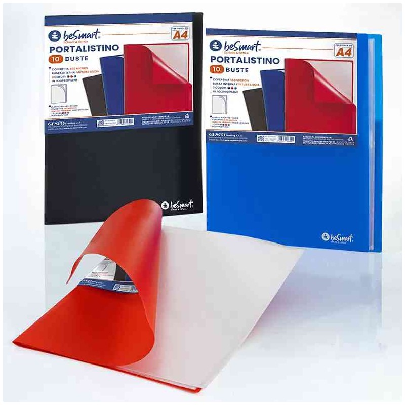 PORTALISTINO 10 FOGLI COLORI ASSORTITI 01310029