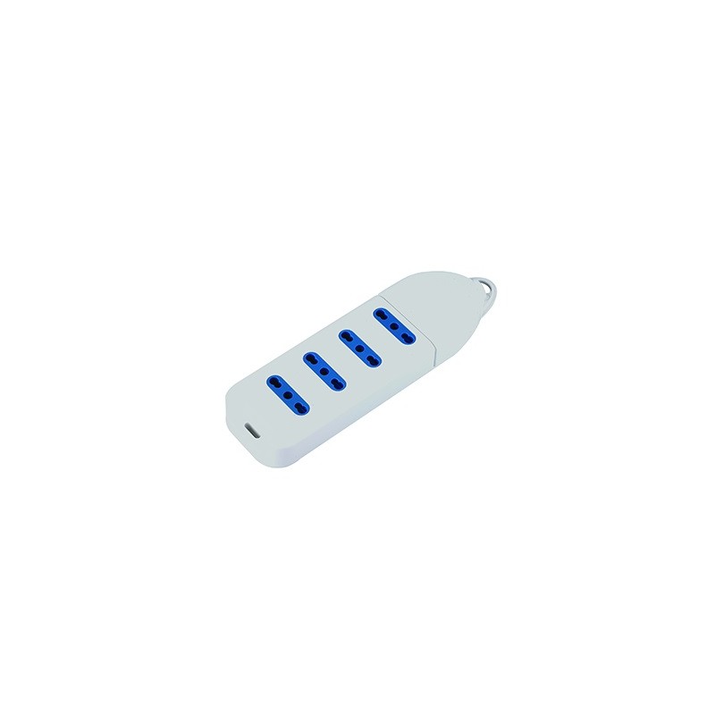MULTIPRESA 4 POSTI BIPASSO SENZA CAVO PEM2304-W