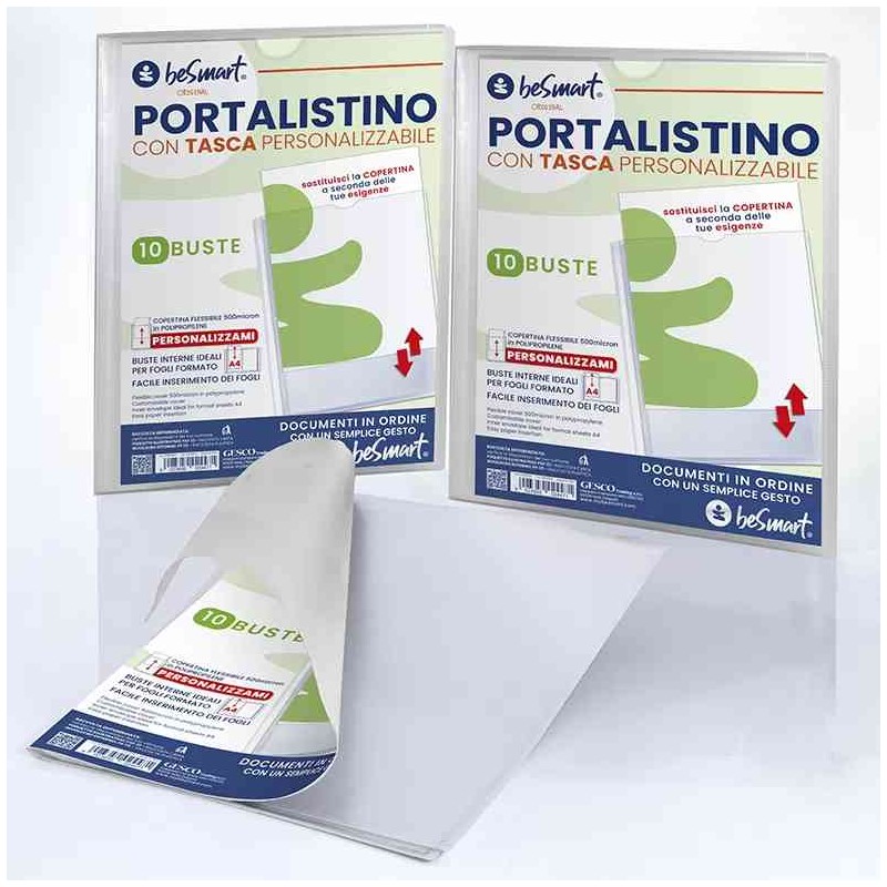 PORTALISTINO CON TASCA PERSONALIZZABILE 10 FOGLI 01310049