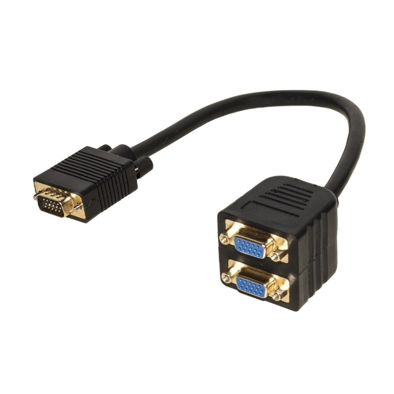 CAVO SPLITTER VGA 1 CON MASCHIO E 2 FEMMINA VGA LKADAT06