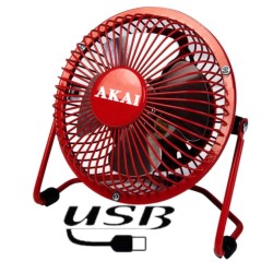 VENTILATORE MINI DA TAVOLO 10CM 4 PALE VE10USB COLORI ASSORTITI