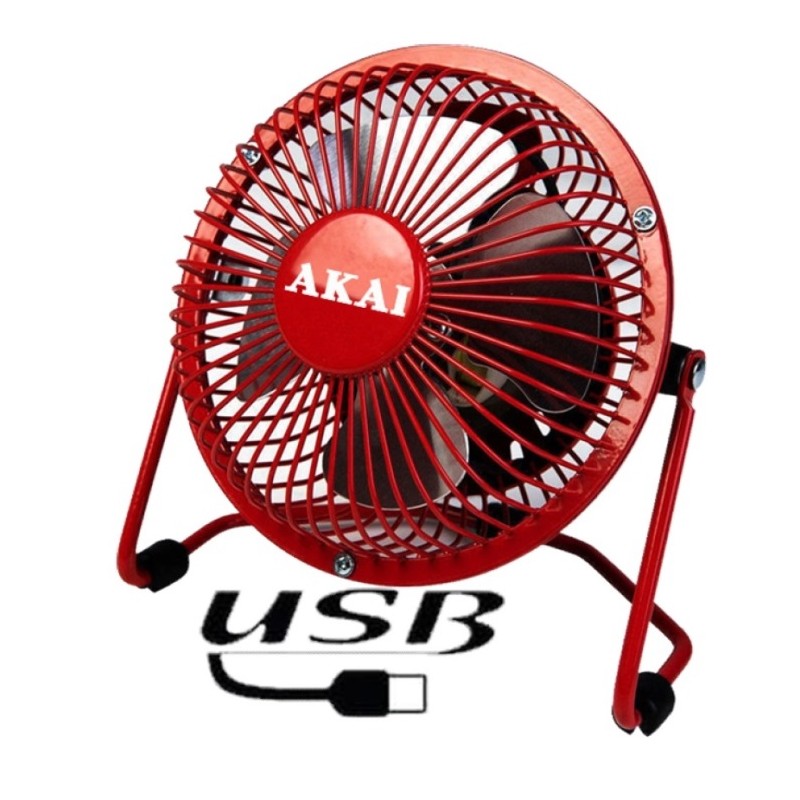 VENTILATORE MINI DA TAVOLO 10CM 4 PALE VE10USB COLORI ASSORTITI