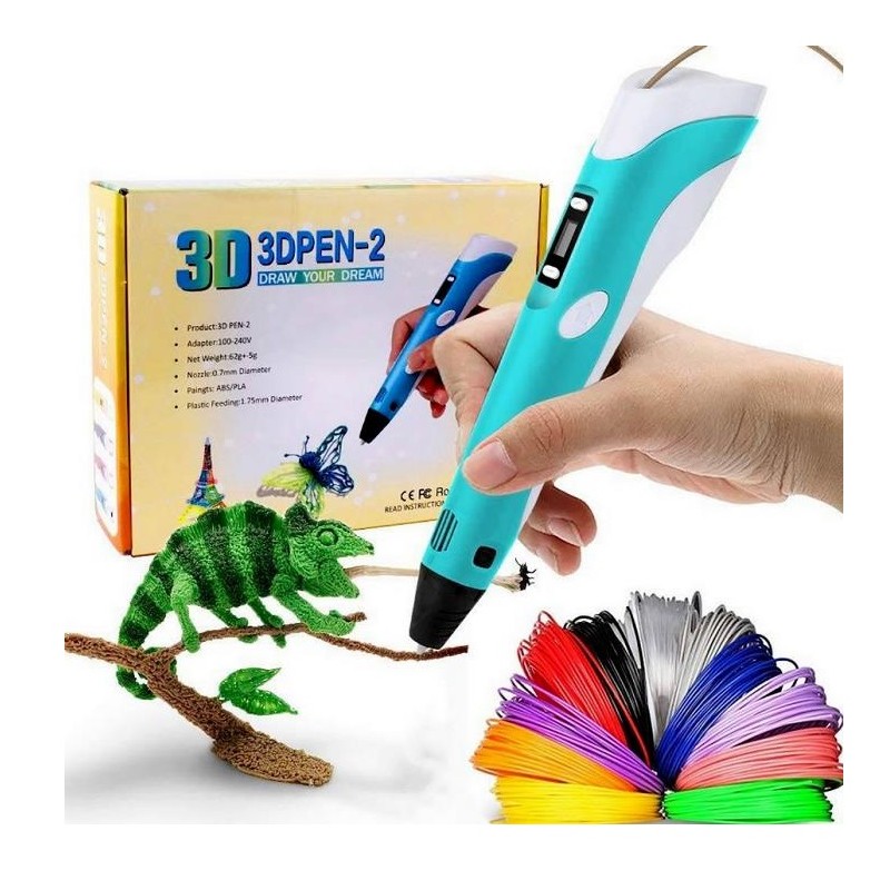 PENNA 3D PER DISEGNI TRIDIMENSIONALI STAMPA STEREOSCOPICA CON SET FILAMENTI 3DPEN-2