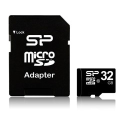 TRANS FLASH 32 GB SP032GBSTH010V10SP CLASS 10 CON ADATTATORE