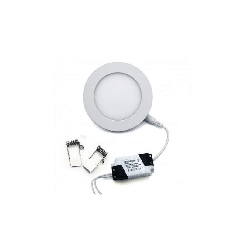 FARETTO LED 6 WATT - PANNELLO INCASSO ROTONDO - LUCE NATURALE BIANCA