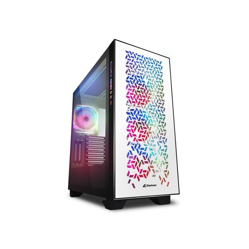 CASE GAMING ELITE SHARK CA300H WHITE RGB ATX NO ALIMENTATORE - BIANCO