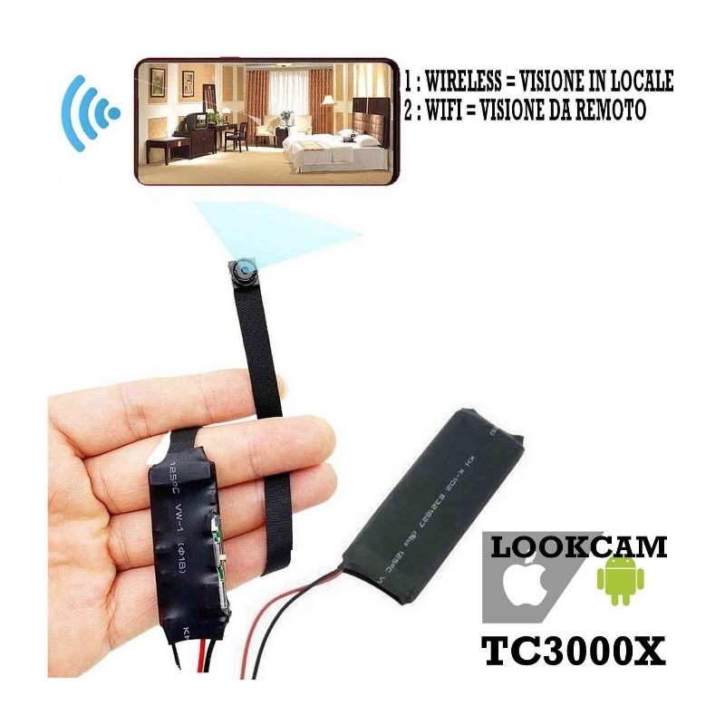 TELECAMERA SORVEGLIANZA MICRO SPY CAM TC3000X WIFI