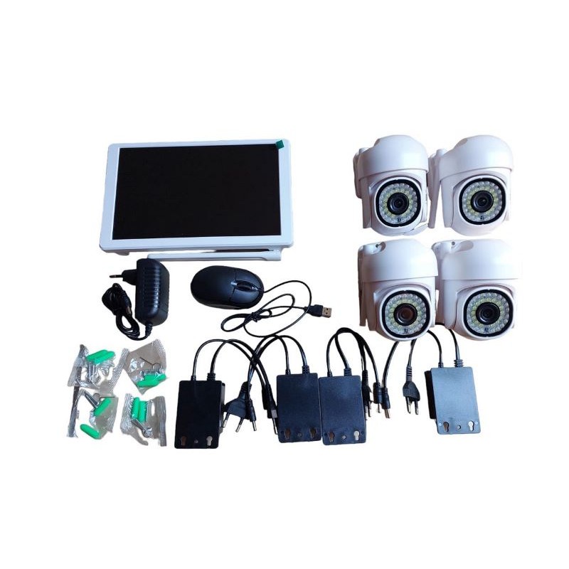 KIT WIFI SORVEGLIANZA 4 TELECAMERE CON MONITOR SX8009-4
