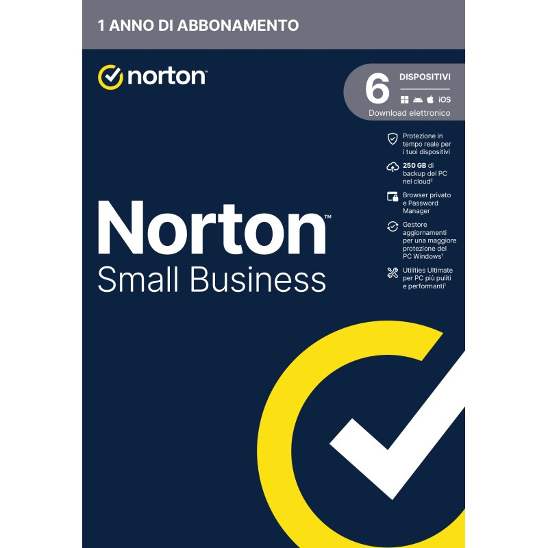 NORTON SMALL BUSINESS 1USER 6 DEV 250GB BACKUP 12 MESI