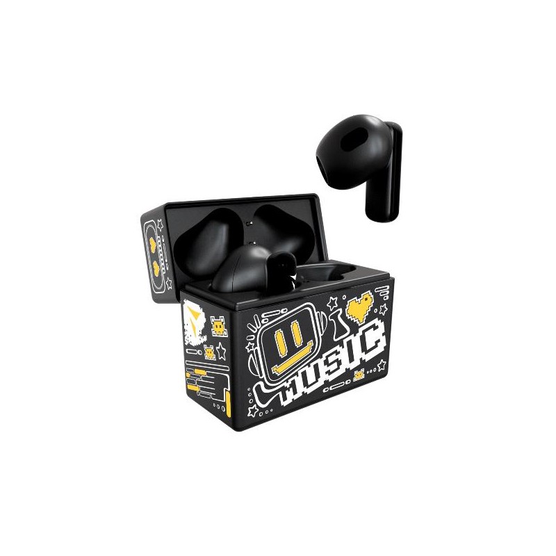 AURICOLARI EARBUDS CON PATTERN GIALLO TM-XM191-BKYE