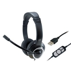 CUFFIE MICROFONO POLONA01B STEREO USB