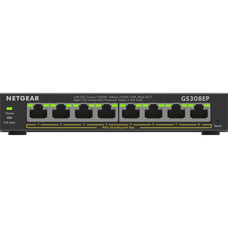 SWITCH RETE 8 PORTE 101001000 GS308EP-100PES POE