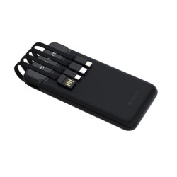 POWER BANK KINTONE 2A 10000 MAH CON 4 CAVI INTEGRATI DEPKC10786B NERO
