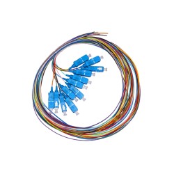 SET 12 CAVI PIGTAIL FIBRA OTTICA COLORATI CONNETTORI SC SINGLEMODE SIMPLEX MT 2 LKSC12PTS