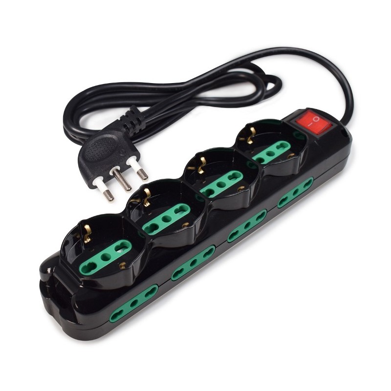 MULTIPRESA POWER CLEANER 12 INGRESSO ITALIA - 4 USCITE ITALIASCHUKO - 8 USCITE ITALIA 1016A - TOGETHER ON FMP12IIG