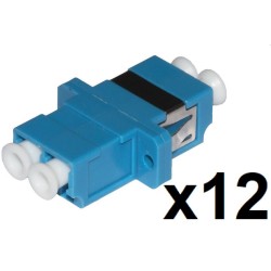 CONFEZIONE 12 ADATTATORI FIBRA OTTICA LCLC SINGLEMODE DUPLEX LKLCDS12