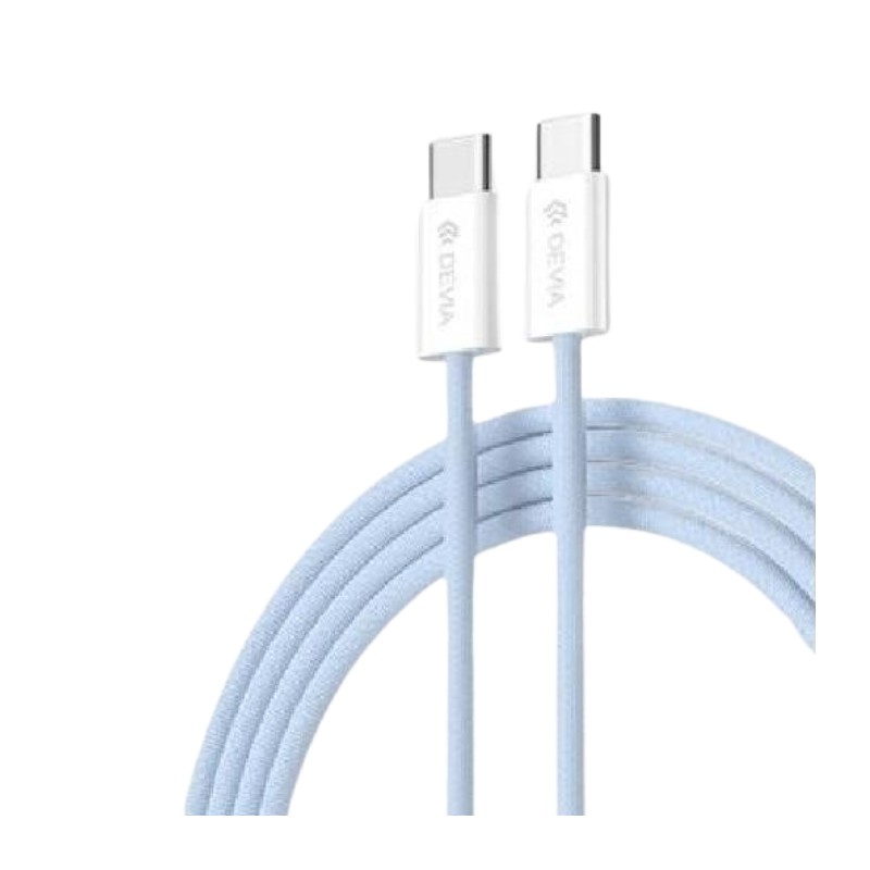 CAVO INTRECCIATO FAST SERIE SMART DA TYPE-C A TYPE-C PD 60W 1MT BLU DECCC60161A