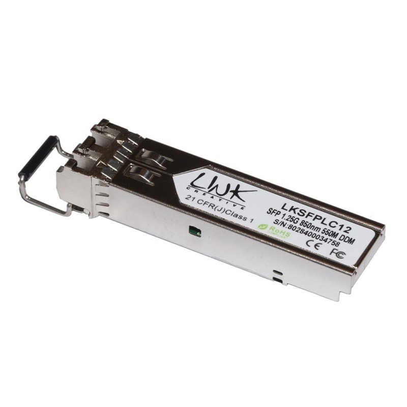 MODULO MINIGBIC SFP MULTIMODE LC DUPLEX 1000Base-SX 850nm 125 GBPS 550 MT CON DDM LKSFPLC12