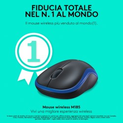 MOUSE M185 NEROBLU WIRELESS