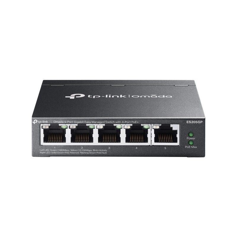 SWITCH OMADA 5-PORTGB EASY MAN 4POE 4XGB POE+P 1GB NNO POE FANLESS SDN