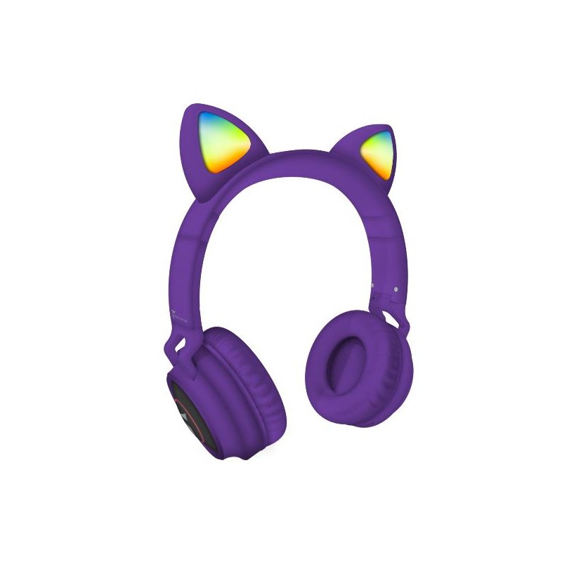 CUFFIA FUNNY SENZA FILO CON MICROFONO TM-M03-PU PURPLE VIOLA