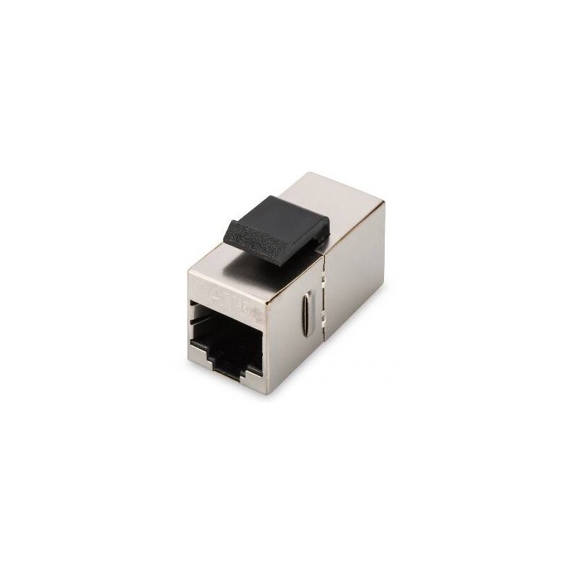COUPLER CAT5E RJ45 UTP FF NERO CON GANCI PER PANNELLI