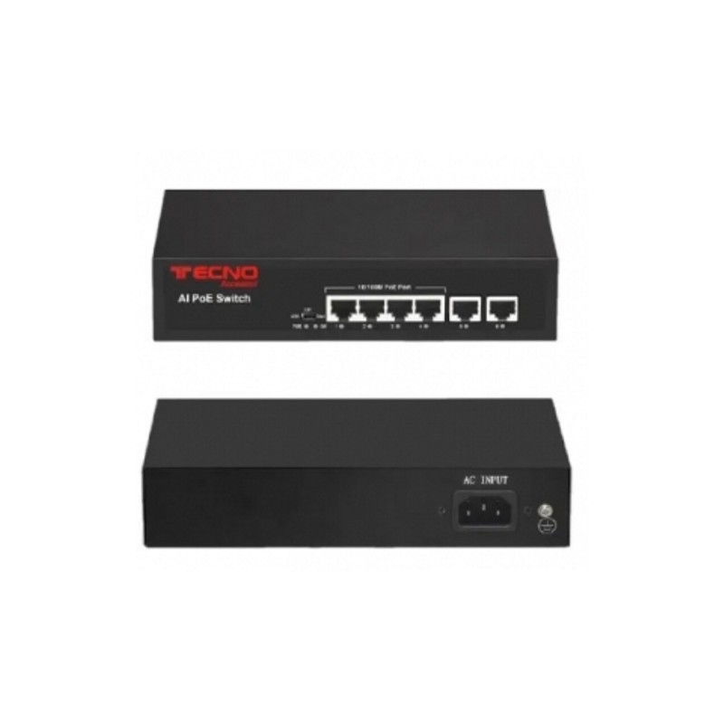 SWITCH RETE 4 PORTE 10100 TC-P4EH2EH POE 24710