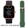SMARTWATCH SWT-STC006 GOLD + CINTURINO WINNER SILICONE NERO O VERDE