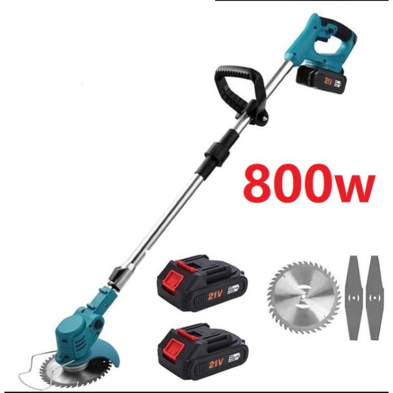 DECESPUGLIATORE DOPPIA BATTERIA ELETTRICO 800W TAGLIAERBA TAGLIABORDI TM-BC150B