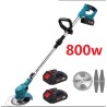 DECESPUGLIATORE DOPPIA BATTERIA ELETTRICO 800W TAGLIAERBA TAGLIABORDI TM-BC150B