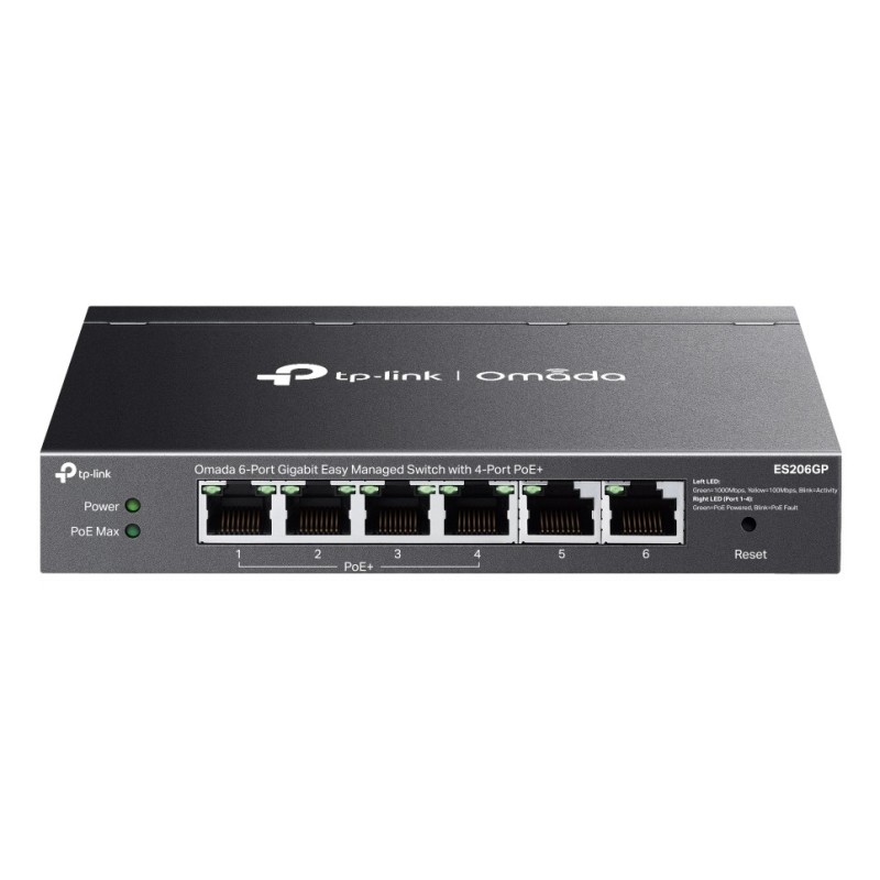 SWITCH OMADA 6-PORTGB EASY MAN 4POE 4XGB POE+2P 1GB NO POE FANLESS SDN