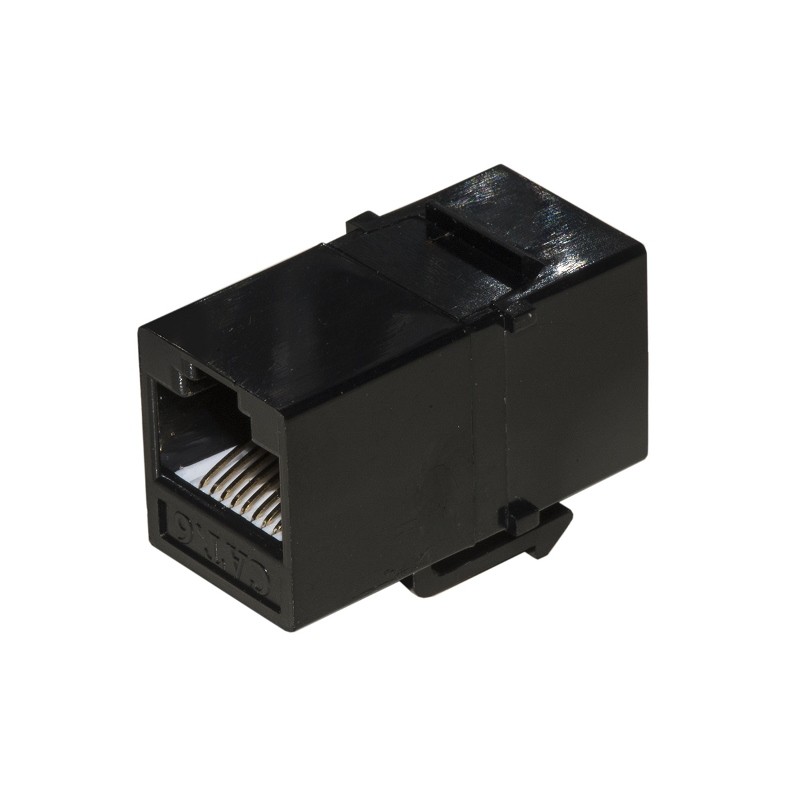 ADATTATORE PASSANTE 2X8 POLI RJ45 UTP NON SCHERMATO CAT6 CON GANCI PER PANNELLI LKCKF6