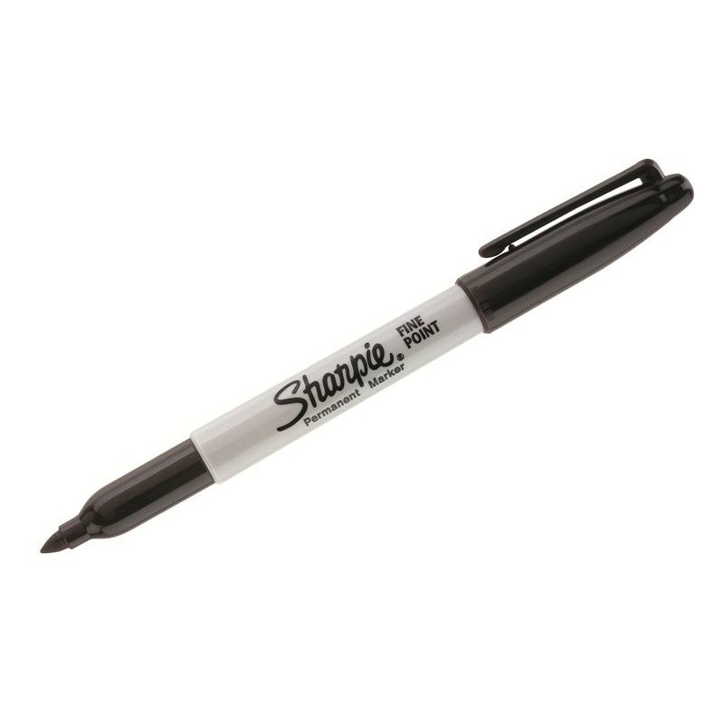 MARKER PENNARELLO MARCATORE SHARPIE PUNTA FINE F PERMANENTE NERO 12 PEZZI