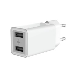 CARICA BATTERIE USB 2 PORTE 12W ALTHEA06W