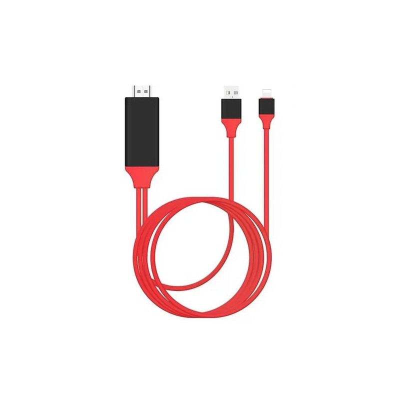 CAVO HDTV ADATTATORE VIDEO UNIVERSALE 3IN1 IPHONE ANDROID TYPE-C LIGHTNING MICRO USB A HDMI - 1MT