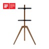 STAFFA  PAVIMENTO PER TV 45-65 LOAD 40KG 400X400 LEGNO DESIGN