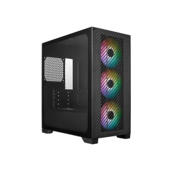 CASE MINITOWER NO PSU ELITE 301 BK USB A+C 3525 RGB GLASS MATX MITX