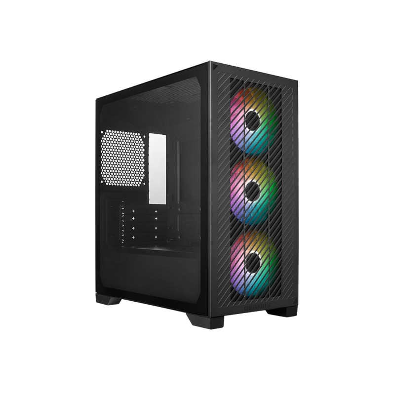 CASE MINITOWER NO PSU ELITE 301 BK USB A+C 3525 RGB GLASS MATX MITX