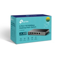 SWITCH 6P 10100MBPS DI CUI 4P POE 67W POE POWER PLUG AND PLAY