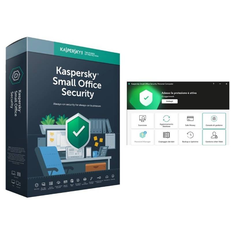 SOS 8 10U + 1SER 1Y 2021 KASPERSKY SUPERSLIM BOX
