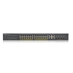SWITCH 24P GIGABIT POE +4P DUAL GI GA NEBULA FLEX IPV6 RACK 19